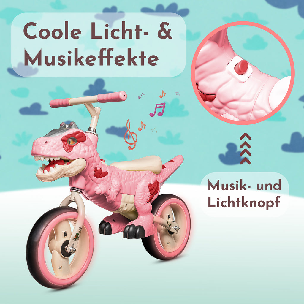 3D Dinosaurier Laufrad mit LED & Sound